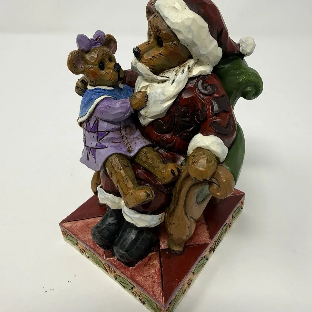 BOYDS BY JIM SHORE Santa with Holly Christmas Wishes 4-3/4
